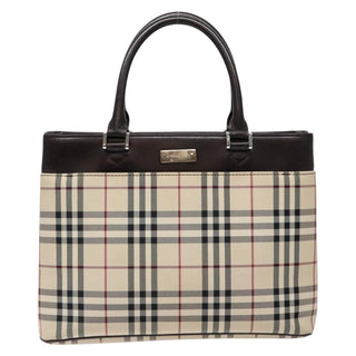 Burberry Nova Check Tote Canvas and Leather