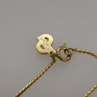 Christian Dior CD Pendant Necklace Gold-plated
