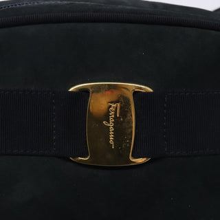 Salvatore Ferragamo Vala Shoulder Bag Suede