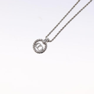 Christian Dior CD Round Pendant Necklace Metal