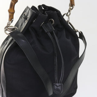 Gucci Vintage Bamboo Shoulder Bag Nylon