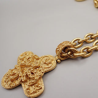 Chanel Vintage Triple CC Chain Necklace Metal