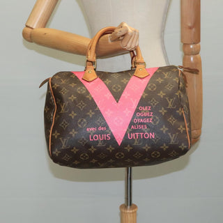 Louis Vuitton Speedy Handbag Limited Edition V Monogram Canvas