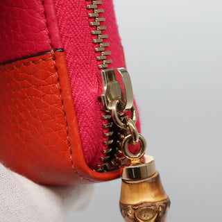 Gucci Bamboo Tassel Zip Wallet Leather
