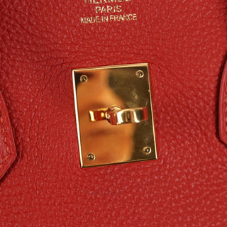 Hermes Birkin Handbag Red Togo with Gold Hardware