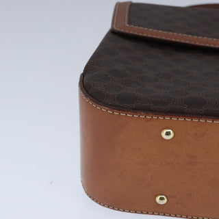 Celine Vintage Convertible Top Handle Bag Macadam Coated Canvas