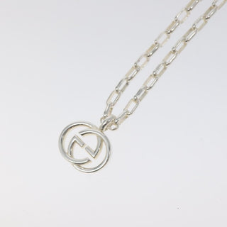 Gucci Interlocking G Pendant Necklace Sterling Silver