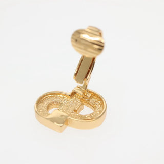Christian Dior CD Button Clip-On Earrings Metal