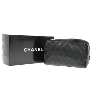 Chanel Vanity Bag Pouch Leather