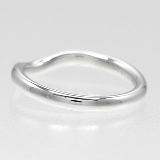 Tiffany & Co. Elsa Peretti Curved Wedding Band Ring Platinum with Diamond