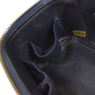 Chanel Vintage Timeless Zip Around Vanity Case Denim