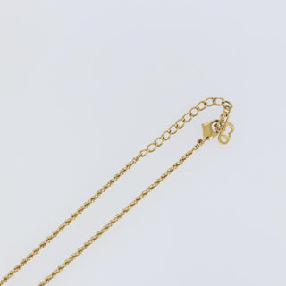 Christian Dior CD Round Pendant Necklace Metal and Crystals