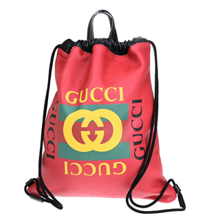 Gucci GG Marmont Drawstring Backpack Matelasse Leather