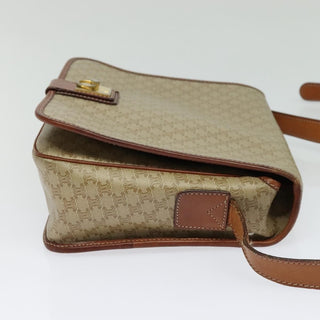 Celine Vintage Macadam Shoulder Bag Canvas and Leather