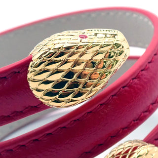 Bvlgari Serpenti Forever Double Wrap Bracelet Leather