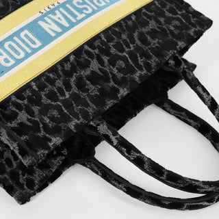 Christian Dior Book Tote Mizza Embroidered Canvas and Velvet