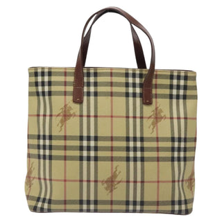 Burberry Top Handle Tote Haymarket Coated Canvas