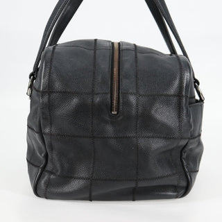 Chanel Square Stitch Shoulder Bag Quilted Caviar