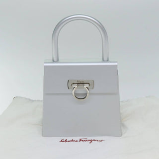 Salvatore Ferragamo Gancini Convertible Top Handle Bag STAINLESS STEEL