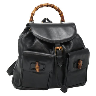Gucci Vintage Bamboo Backpack Leather