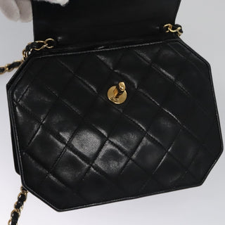 Chanel Vintage Octagon CC Flap Bag Quilted Leather