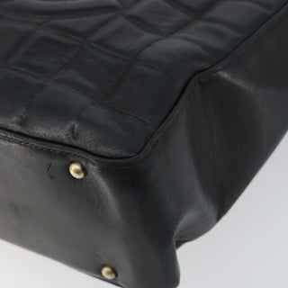 Chanel Chocolate Bar CC Tote Quilted Leather