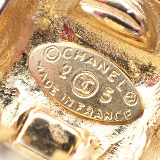 Chanel Vintage CC Square Clip-On Earrings Metal