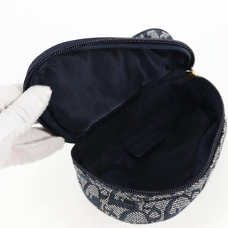 Christian Dior Saddle Zip Pouch Diorissimo Canvas
