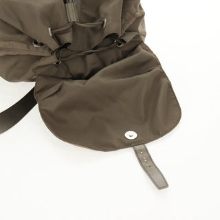 Prada Vela Double Front Pocket Backpack Tessuto with Saffiano Leather