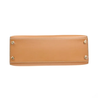 Hermes Kelly Handbag Light Chamonix with Gold Hardware