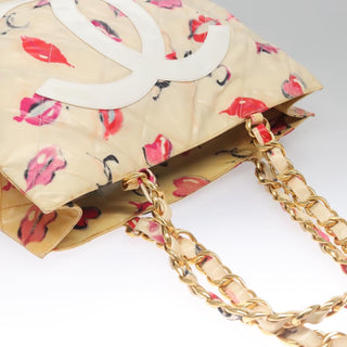 Chanel Vintage CC Chain Tote Printed patent leather