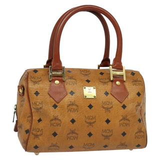 MCM Visetos Handbag Canvas and Leather