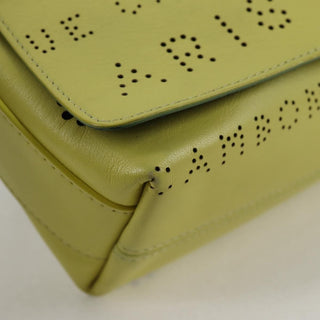 Chanel Logo Eyelets Flap Bag Perforated Calfskin