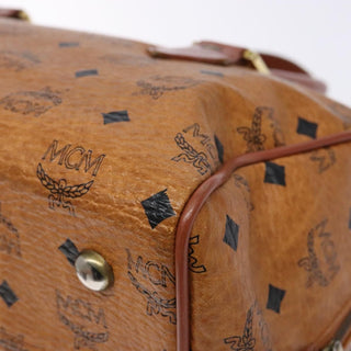 MCM Visetos Handbag Canvas and Leather