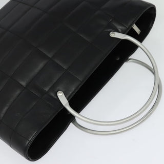 Chanel Vintage Chocolate Bar Metal Ring Tote Quilted Lambskin