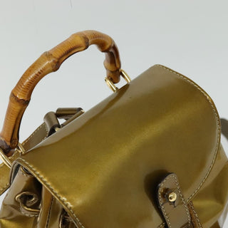 Gucci Vintage Bamboo Backpack Patent