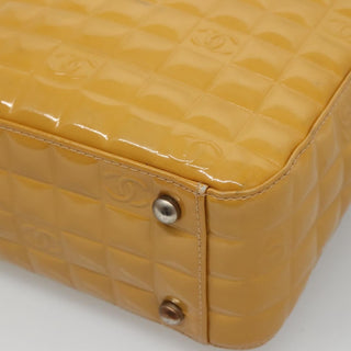 Chanel Chocolate Bar CC Tote Quilted Patent