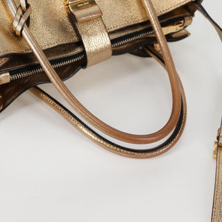 Miu Miu Madras Convertible Compartment Tote Leather