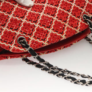 Chanel Just Mademoiselle Bag Woven Stitch Patent