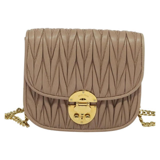 Miu Miu Chain Flap Crossbody Bag Matelasse Leather