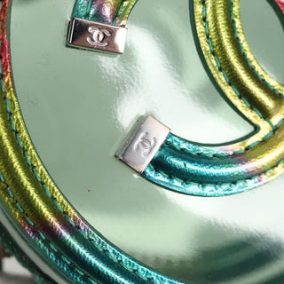 Chanel Filigree Round Clutch with Chain Vinyl