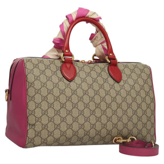 Gucci Convertible Boston Bag Embroidered GG Coated Canvas