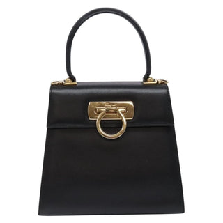 Salvatore Ferragamo Gancini Convertible Top Handle Bag Leather