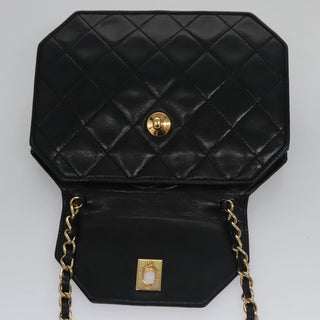 Chanel Vintage Octagon CC Flap Bag Quilted Leather
