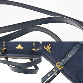 Prada Convertible Logo Tote Tessuto