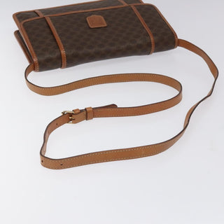 Celine Vintage Macadam Shoulder Bag Canvas and Leather