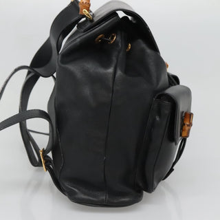 Gucci Vintage Bamboo Backpack Leather