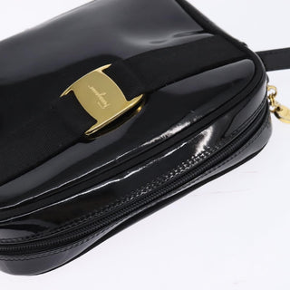 Salvatore Ferragamo Vara Bow camera Shoulder Bag Patent Leather