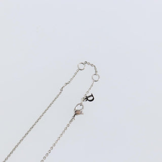 Christian Dior Logo Necklace Crystal Embellished Metal
