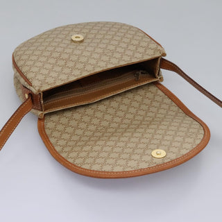 Celine Vintage Macadam Shoulder Bag Canvas and Leather